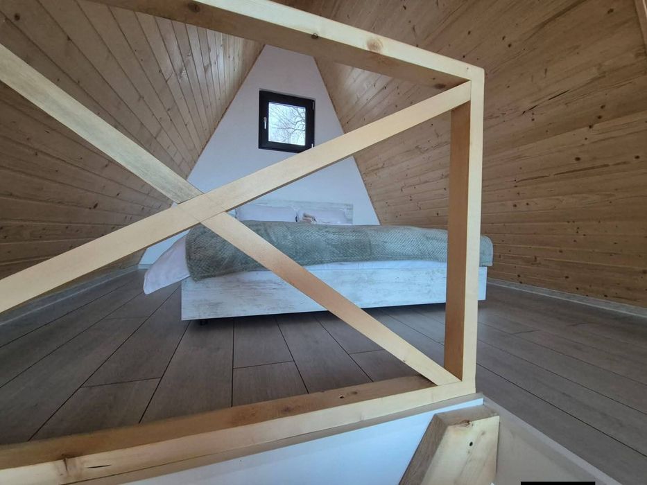 Cabane A-Frame 2-6 persoane cu saună, ciubăr si foișor .