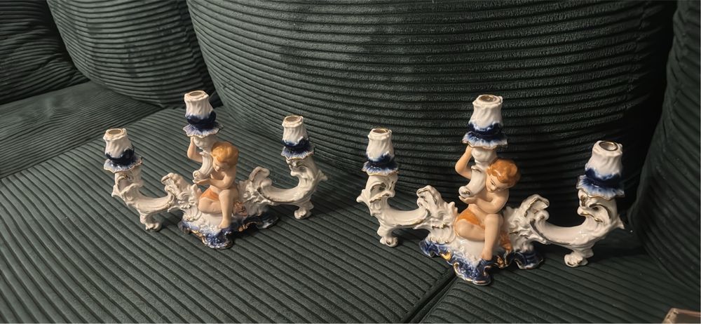 Bibelouri set de portelan fin, 4 bucati