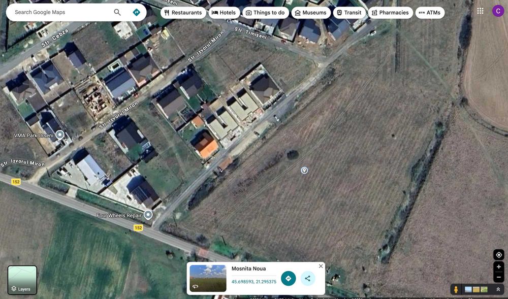 PROPRIETAR – Vând teren intravilan Urseni Mosnita Noua (Cel mai bun pret 60 euro/mp)