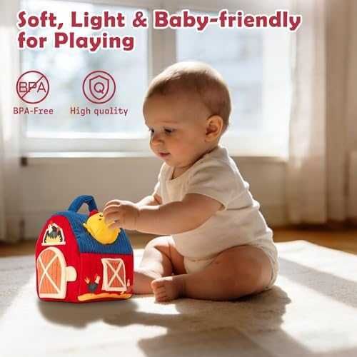 Нова играчка Мека образователна ферма Монтесори с 6 плюшени животни за дете бебе