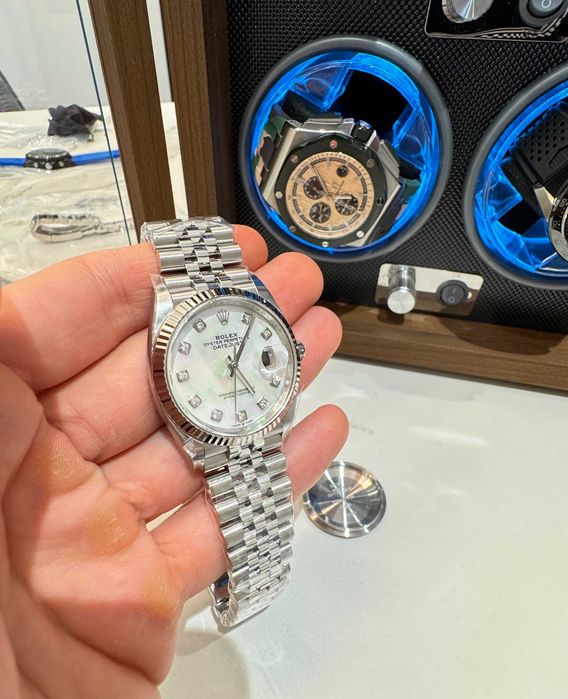 rolex day-date перла 36 мм сребърен