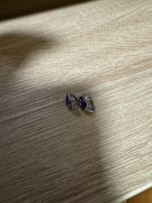 Детски сребърни обеци Стич, Disney