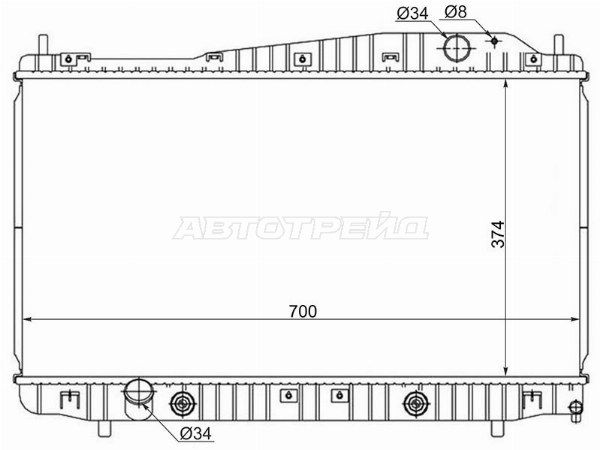Радиатор охлаждения двигателя  Chevrolet Epica