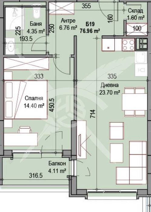 Продава се Двустаен апартамент в София, Хаджи Димитър - 76 кв.м за 1935 €/кв.м - Снимка #2