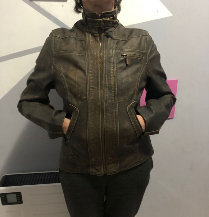 Кожено дамско яке