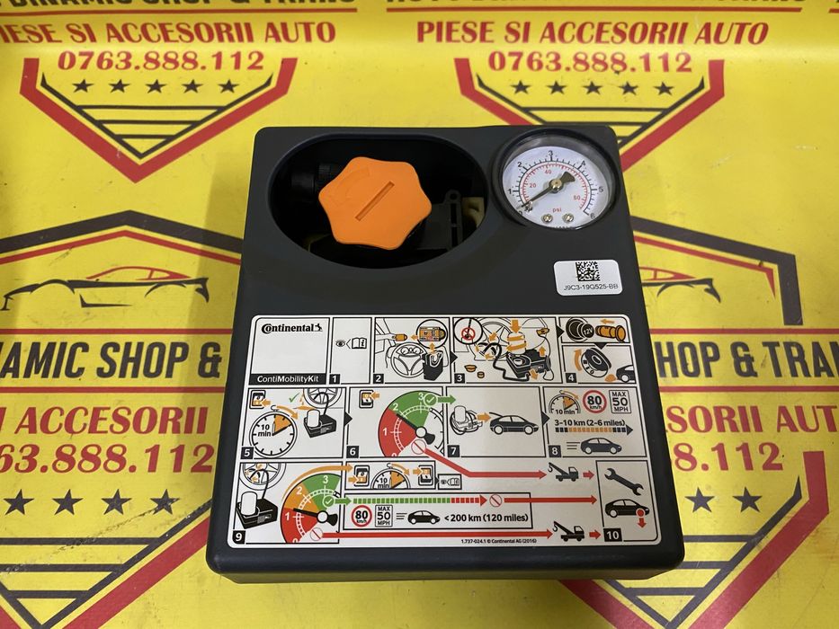 Kit pana Continental compresor auto 180w cu solutie pana Neutilizat