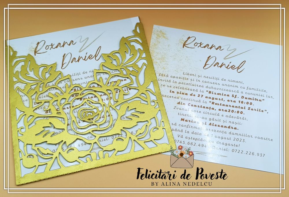 Invitatii de nuntă diverse modele