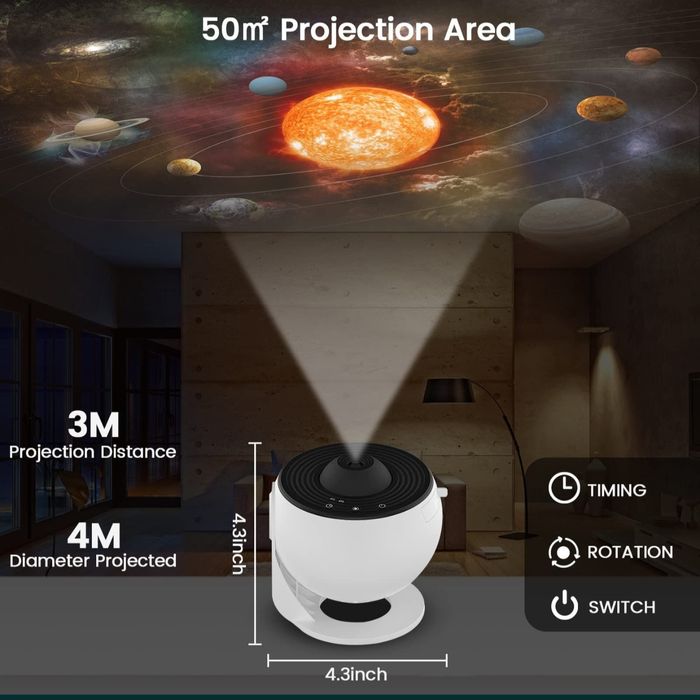 Звезден проектор Fussion Planetarium планетариум звездно небе 12 филма