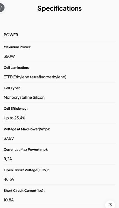 Сгъваем слънчев панел 350W BLUETTI