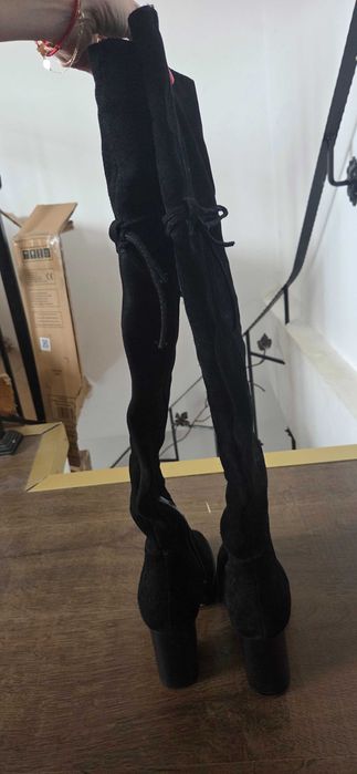 Cizme lungi, 36, piele intoarsa