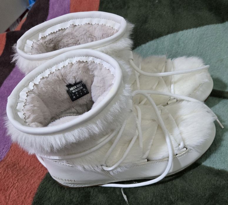 Moon Boot оригинални дамски апрески естествена кожа и еко косъм 38 ном