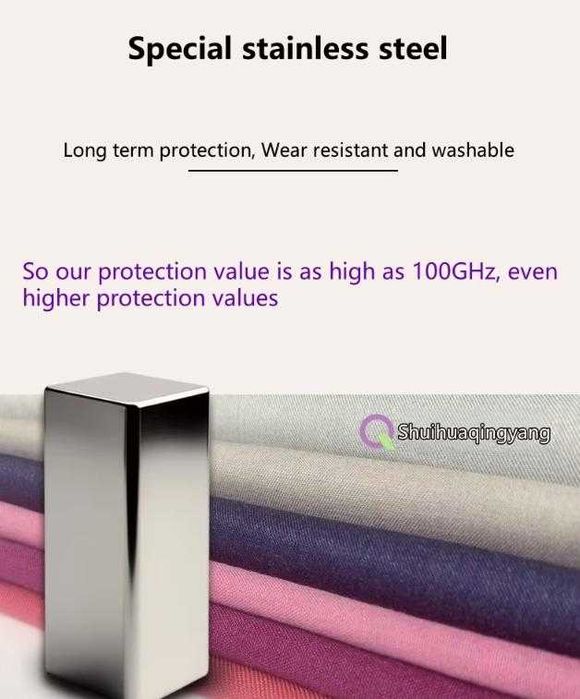 Екранирано Яке с Метални Нишки ЕМП Електромагнитен Щит EMP Излъчване