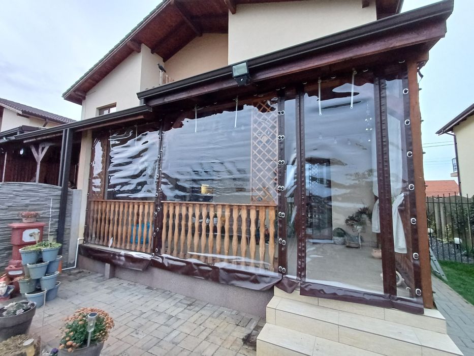 Inchidere terasa cu folie crystal transparent