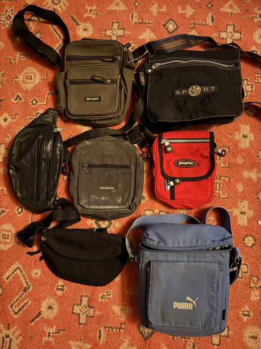 lot de borsete, puma albastra si alte modele sport etc