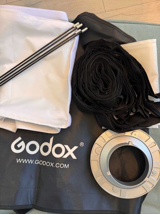 Softbox strip Godox 35x160 cm cu grid, Bowens, folosit doar în studio