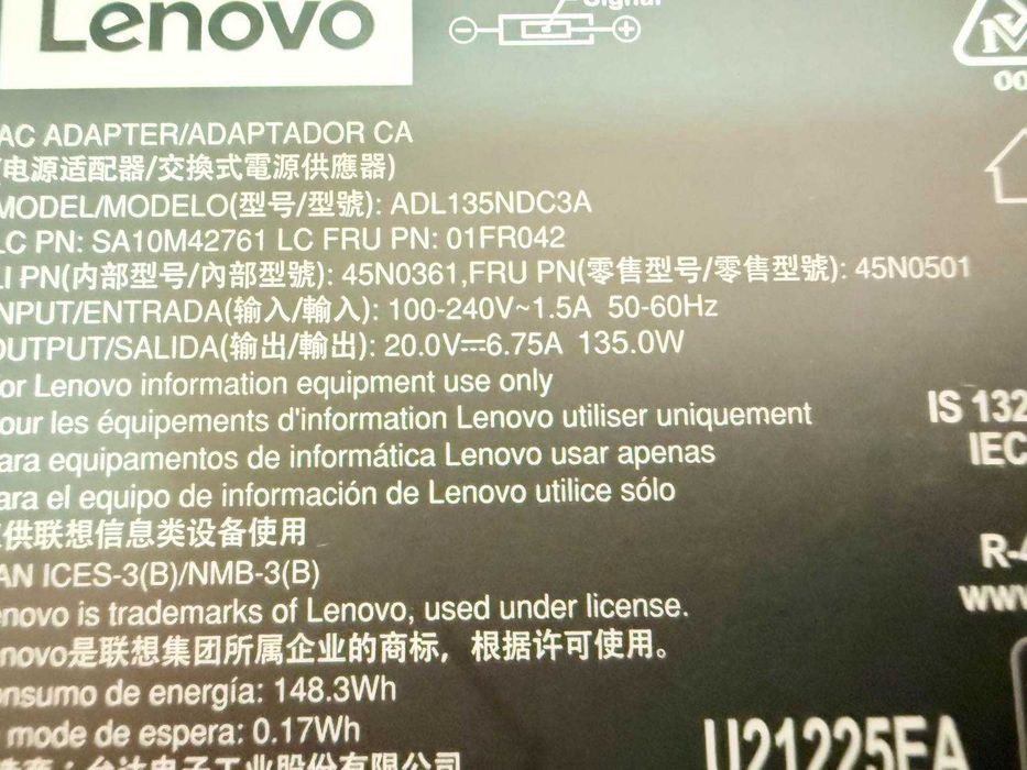 135w Lenovo Charger / 135в Зарядно за Леново - ОЕМ / ОРИГИНАЛНО /