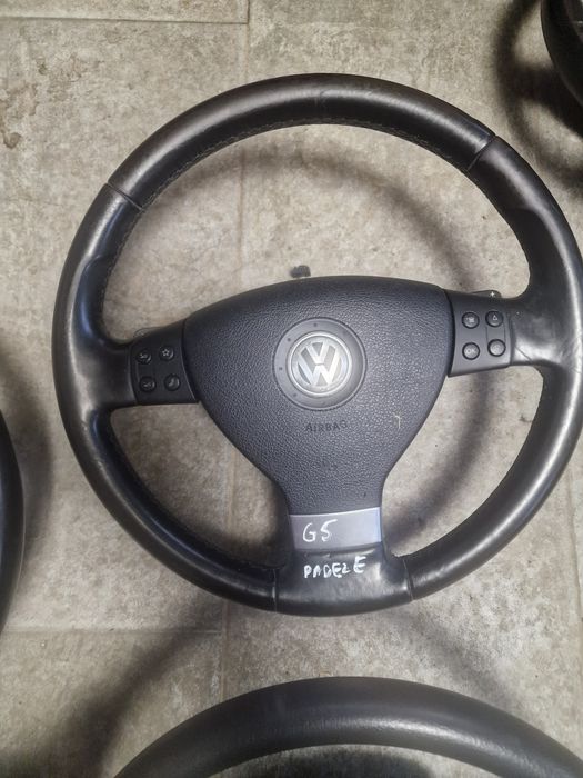 Volan piele cu padele și comenzi volan Vw Golf 5,Vw T5,Seat Altea