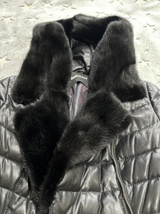 Зимняя коженная куртка