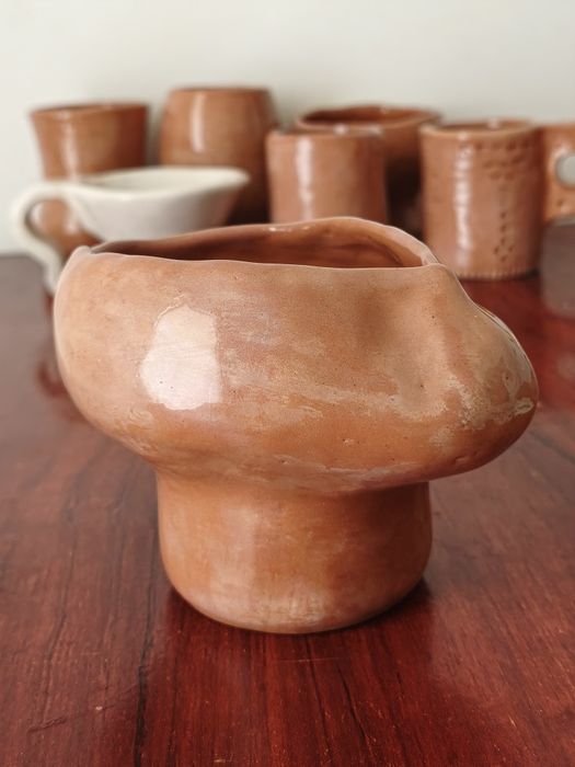 Cana, Mini Ghiveci Ceramic handmade, cana, pahar olărit NOU