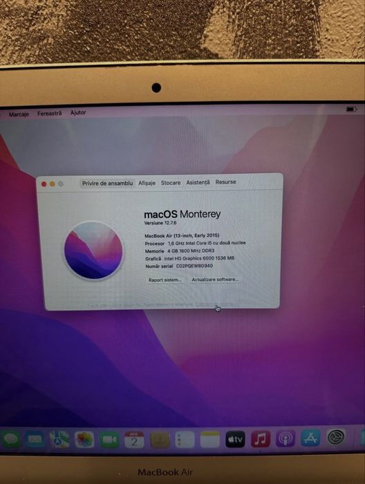 Vand Macbook air 2015
