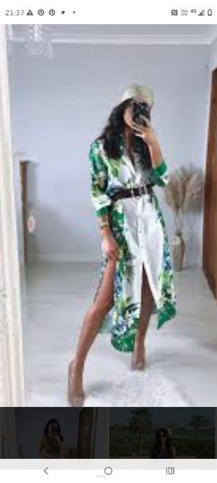 Rochie imprimeu exotic Zara