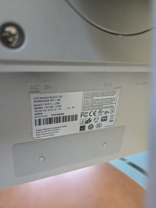 Монитор Fujitsu Siemens A17-3A
