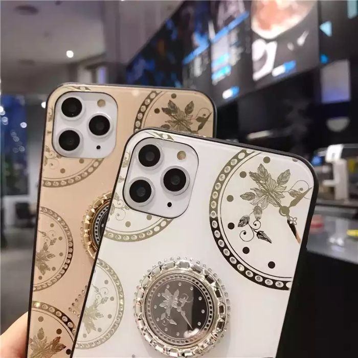 Husa cu pietricele + inel model TIME pt iPhone 11 Pro ,11 Pro Max