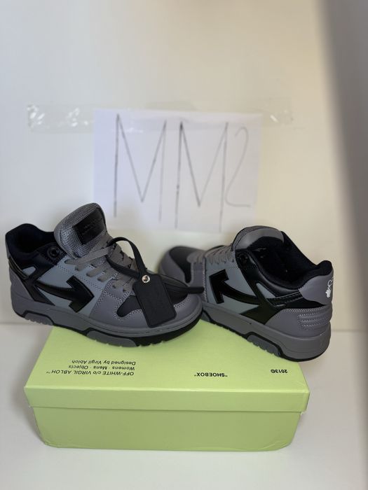 Adidasi Off-White Out Of Office Lace-Up Sneakers black and grey