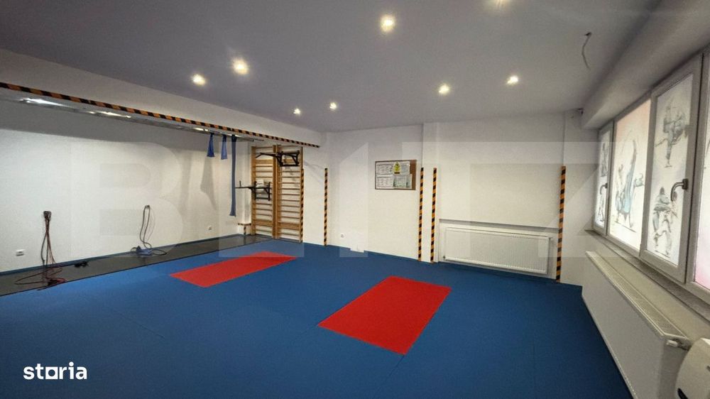 Spatiu comercial open space, demisol, 82 mpu, ideal fitness sau sala s
