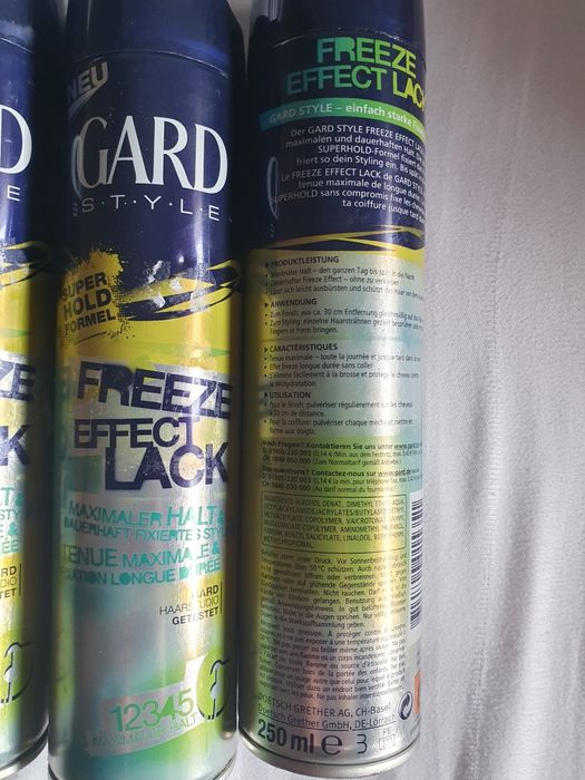 8x Spay de păr Gard Freeze Effect