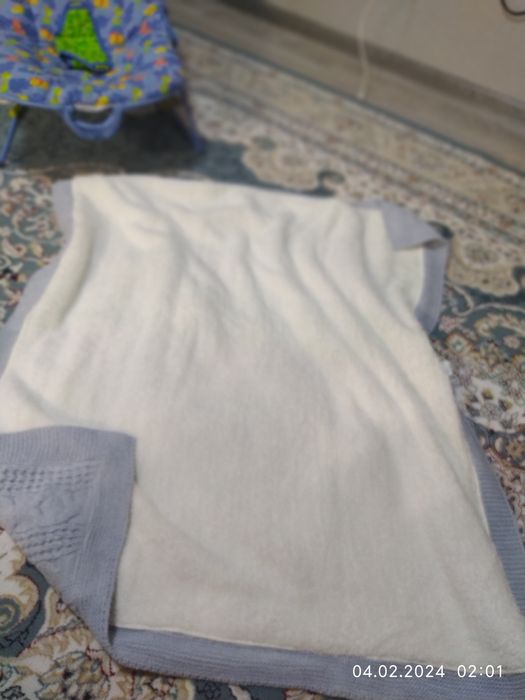 Плед вязаный одеяло детское