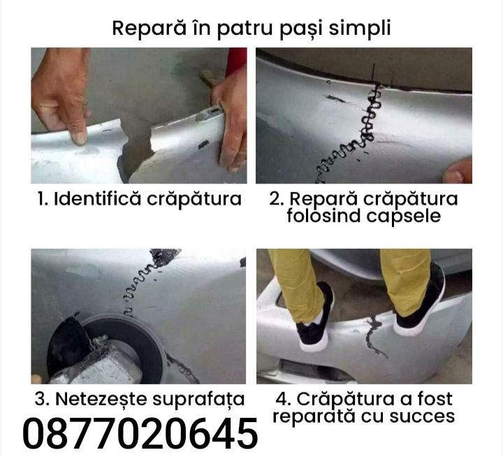 50W Поялник пистолет за лепене на пластмаса броня с 200 бр скоби инст