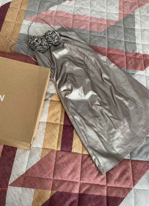 MANGO Silver Dress