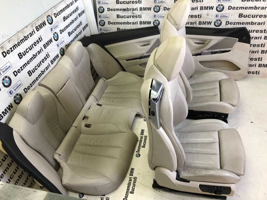 Scaune interior sport Recaro incalzit piele crem BMW seria 6 F06