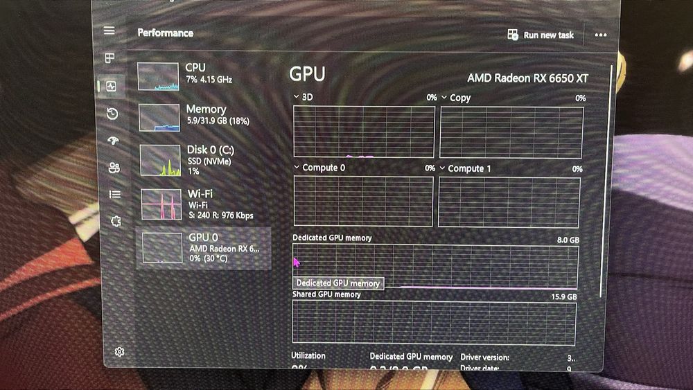 Pc Gaming RX 6650 XT 32gb RAM 3200 MHz foarte bine intretinut!