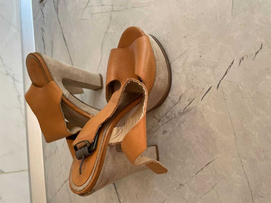 Sandale Studio Malari toc înalt , culoare maro mărimea 37