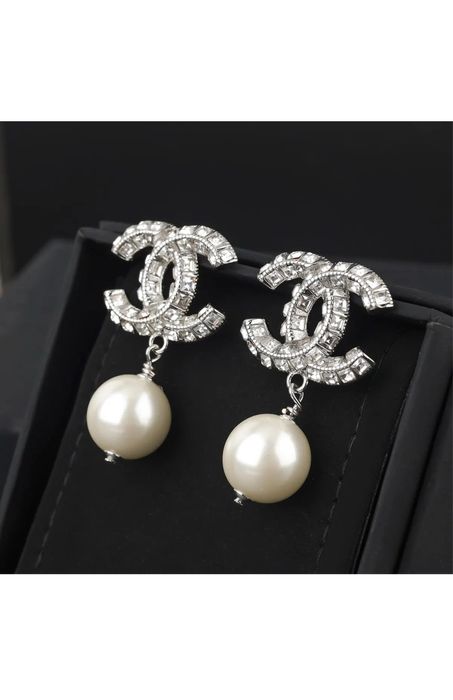 Обеци с перли “Chanel”