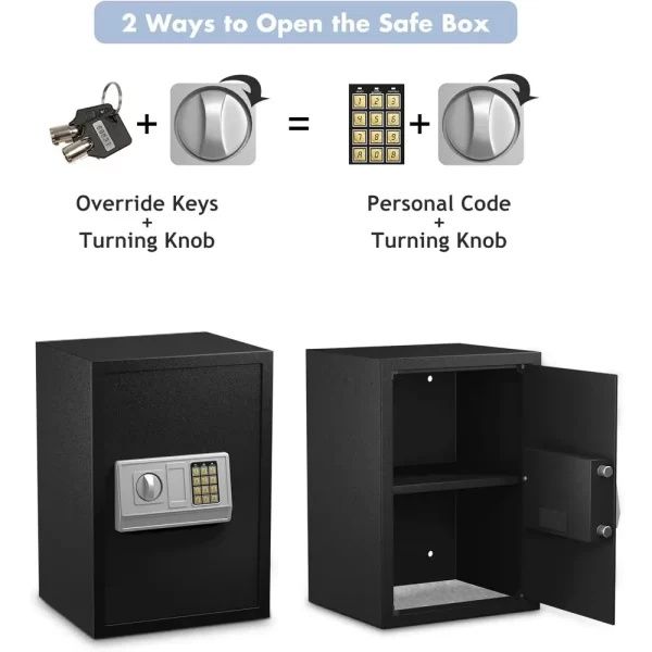 50 L офис ва уйлар учун бюджет сейф Доставка бепул