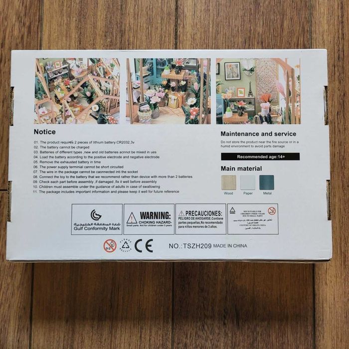 HooySprs Направи си сам комплект мини къща за кукли с мебели оранжерия