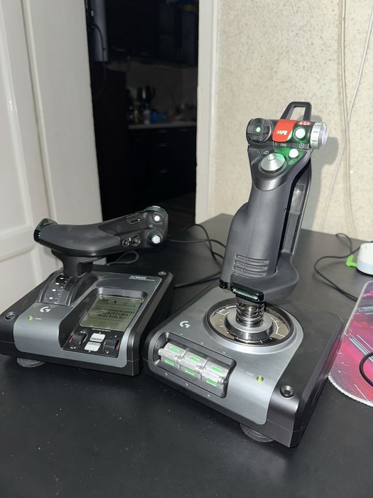 Logitech G X52 Pro Flight Control System - HOTAS + Throttle Control with LCD Display