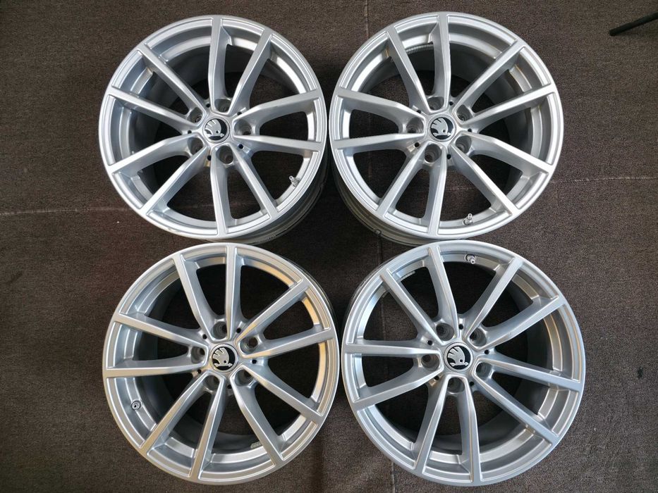 4 Jante Aliaj 5x112 17'' OE VW Golf Passat Touran Sharan Caddy Tiguan T-Roc / Skoda Octavia Superb Karoq Kodiaq 7.5J ET 30 CA NOI !
