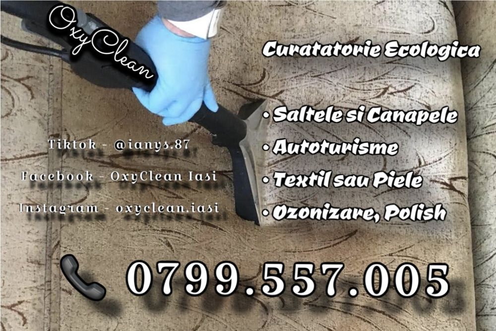 Spalare/Curatare/igienizare cu injectie-extractie Ecologica