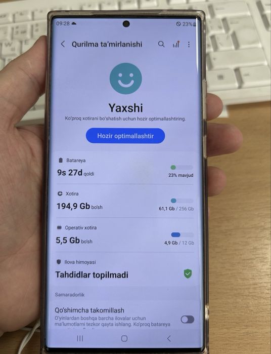 Samsung not 20 ultira sotiladi
