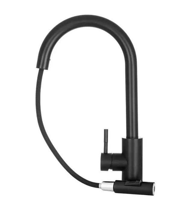 Черен смесител за кухня с издърпваща се глава – Модел 9600 BBM_N72M
