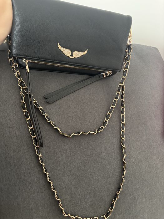 Geanta Zadig&Voltaire neagra cu detalii aurii