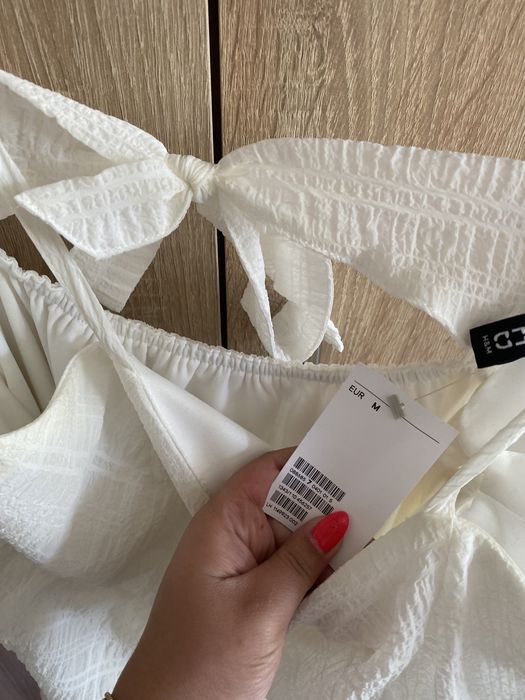 Миди бяла рокля H&M