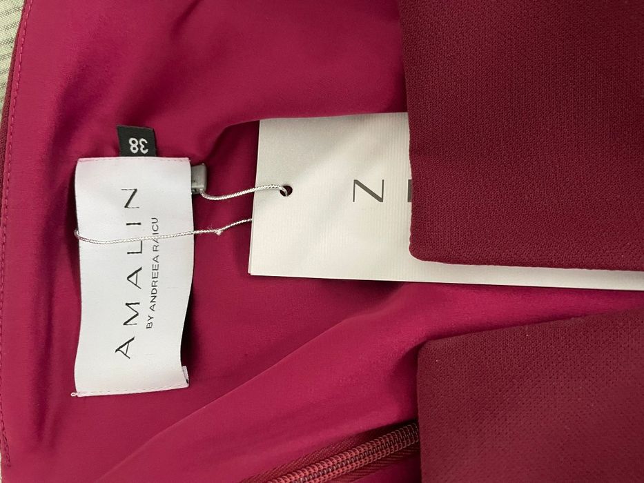 Rochie Amalin, nouă, cu eticheta, culoare Merlot