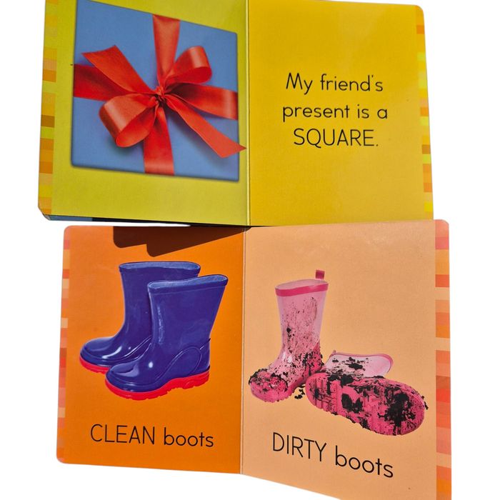 Things to learn: Counting, Colours, Opposites, Shapes, set 4 cărticele