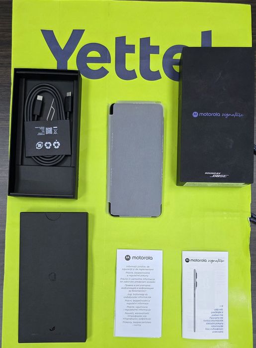 КАТО НОВ 512GB Motorola Signature Yettel Гаранция 3г. 2029 Martini Olive Gold
