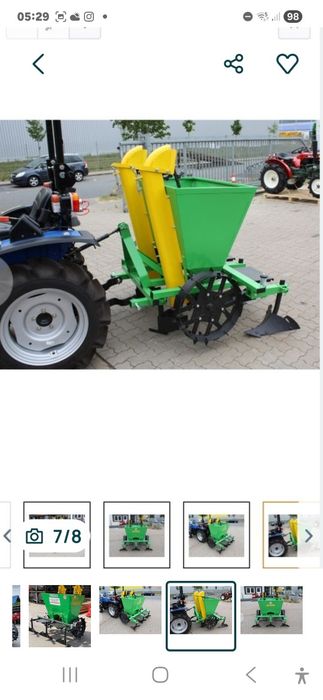 Mașină de plantat semănat cartofi cu două rânduri pentru tractor trans